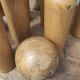 Old vintage wooden bowling game