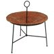Table incurvée, porte revue en osier et laiton laqué noir, 1960
