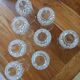 8 antique crystal water glasses