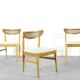 Very Rare Set Of 4 Vintage Midcentury Teak And Cane Bergere Chairs