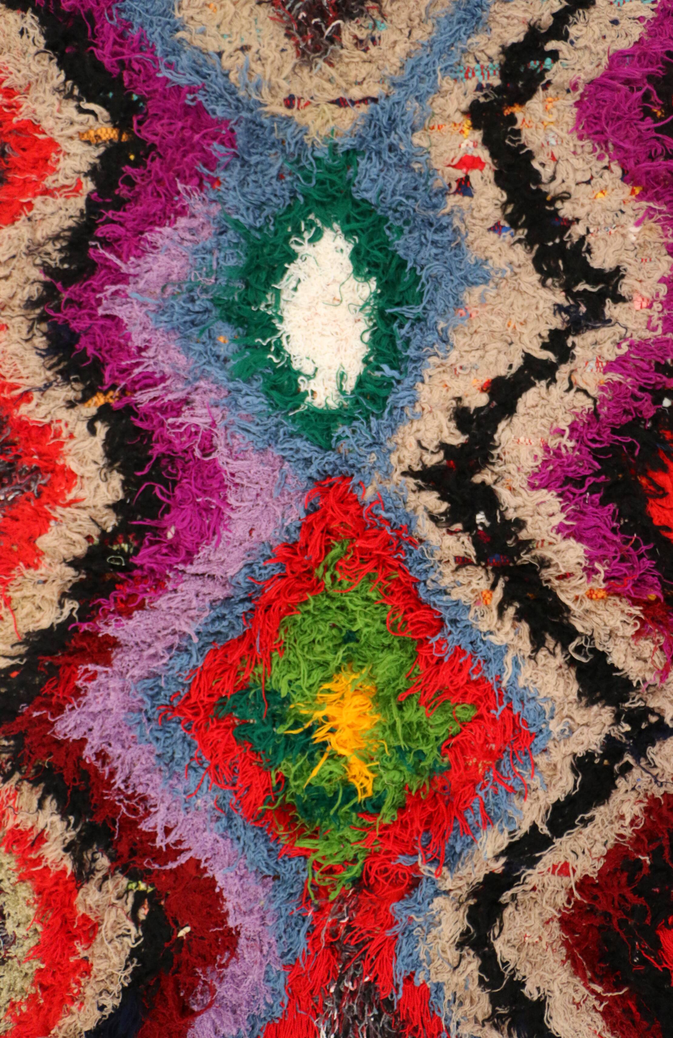 Rug in knots runner corridor Boucharouit - 90x230cm