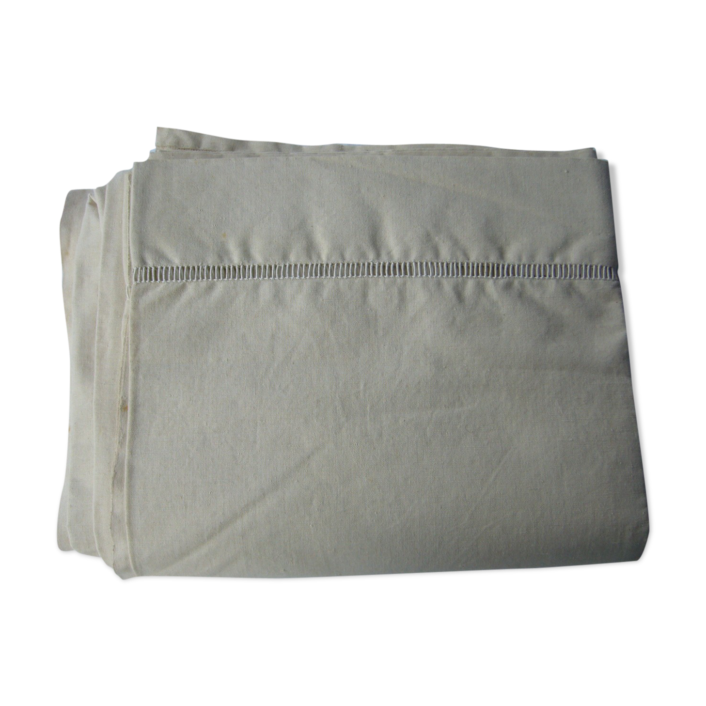 Embroidered antique linen sheets