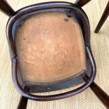 Pair of Thonet bistro chairs with flower decor, art nouveau