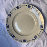 Vintage Luneville blue round dish