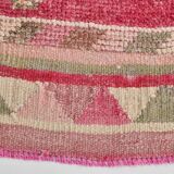 Pink Cream Turkish Runner Rug, 70x309Cm