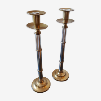 Pair of two-tone candlesticks
