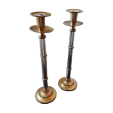Pair of two-tone candlesticks