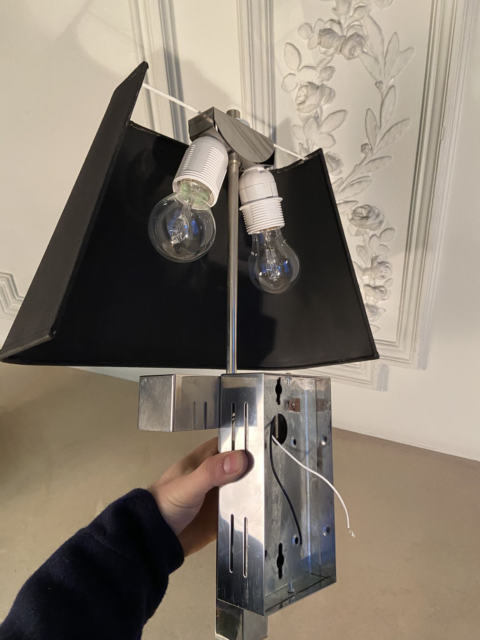 Pair of Lumica wall lamps, Italy, 1970s