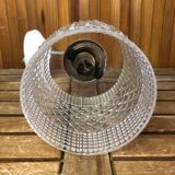 Old molded glass pendant lamp + vintage golden support