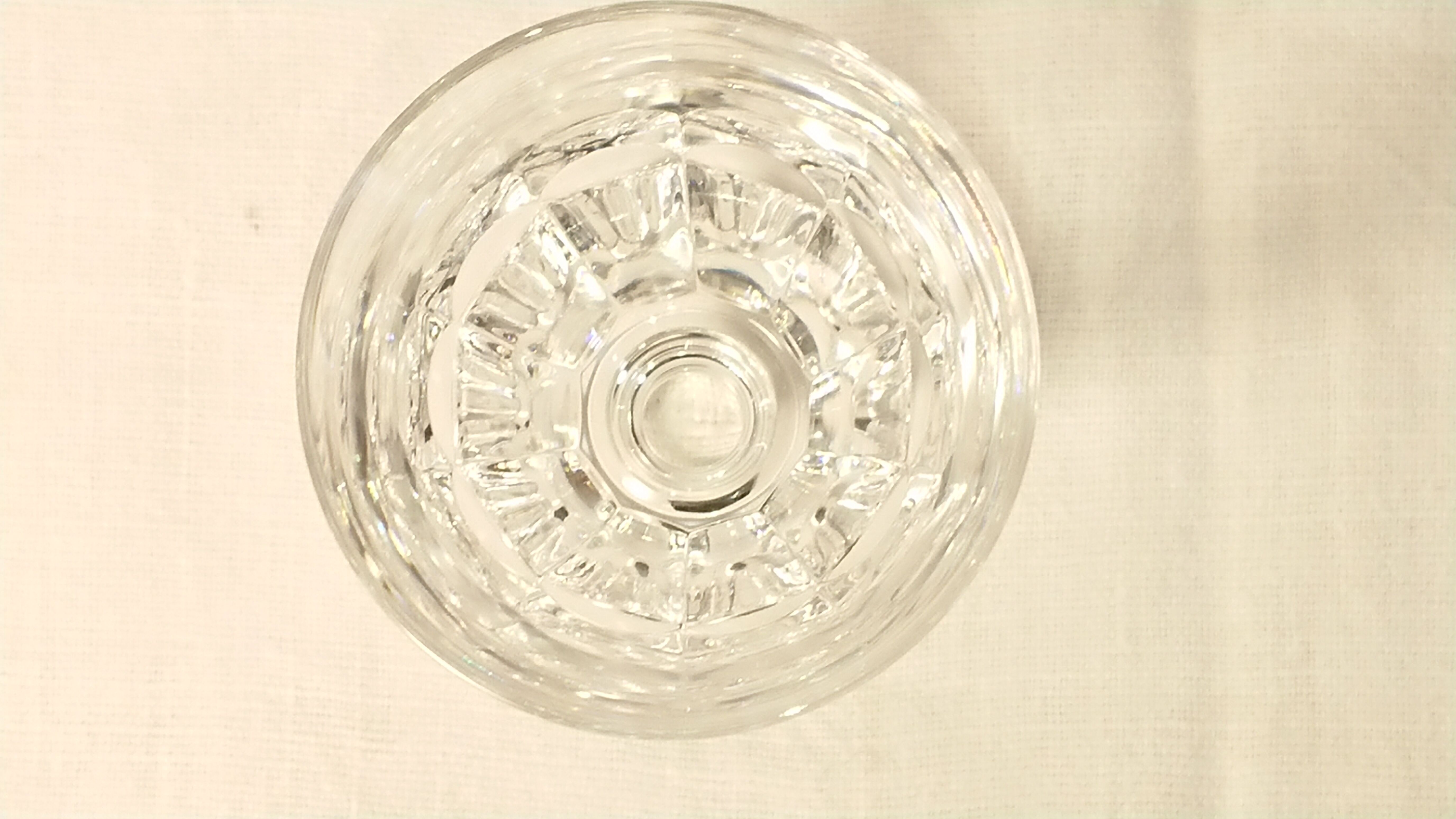 Five faceted glasses, caton collection, Saint-Louis crystal factory