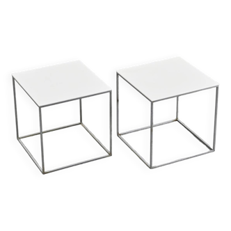 Pair of PK71 model tables by Poul Kjaerholm for Kold Christensen