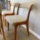 Set of 4 Gondole chairs in fabric signed Baumann.