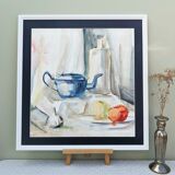 Vintage Still Life Watercolour Framed - 'The Teapot'