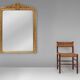 Large French antique gilt wooden chimney mirror, ca 1890