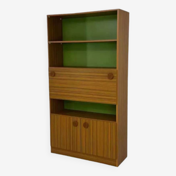 Bibliothèque avec bureau/bar intégré design années 60-70