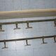 Vintage wall coat rack with shelf and 8 sliding pads