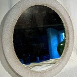 Round mirror in granite perspex, 1970s