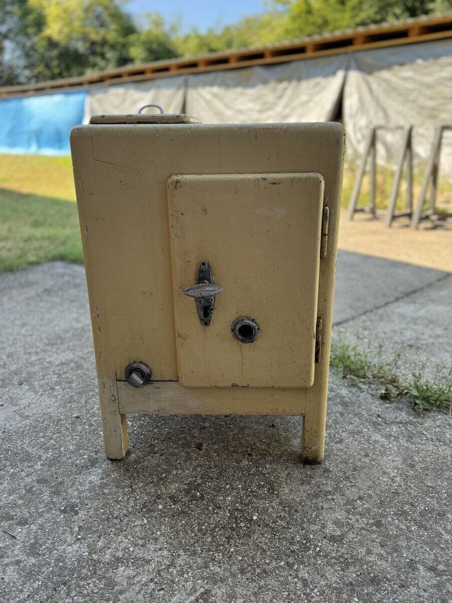 Painted ice cabinet by Fülek