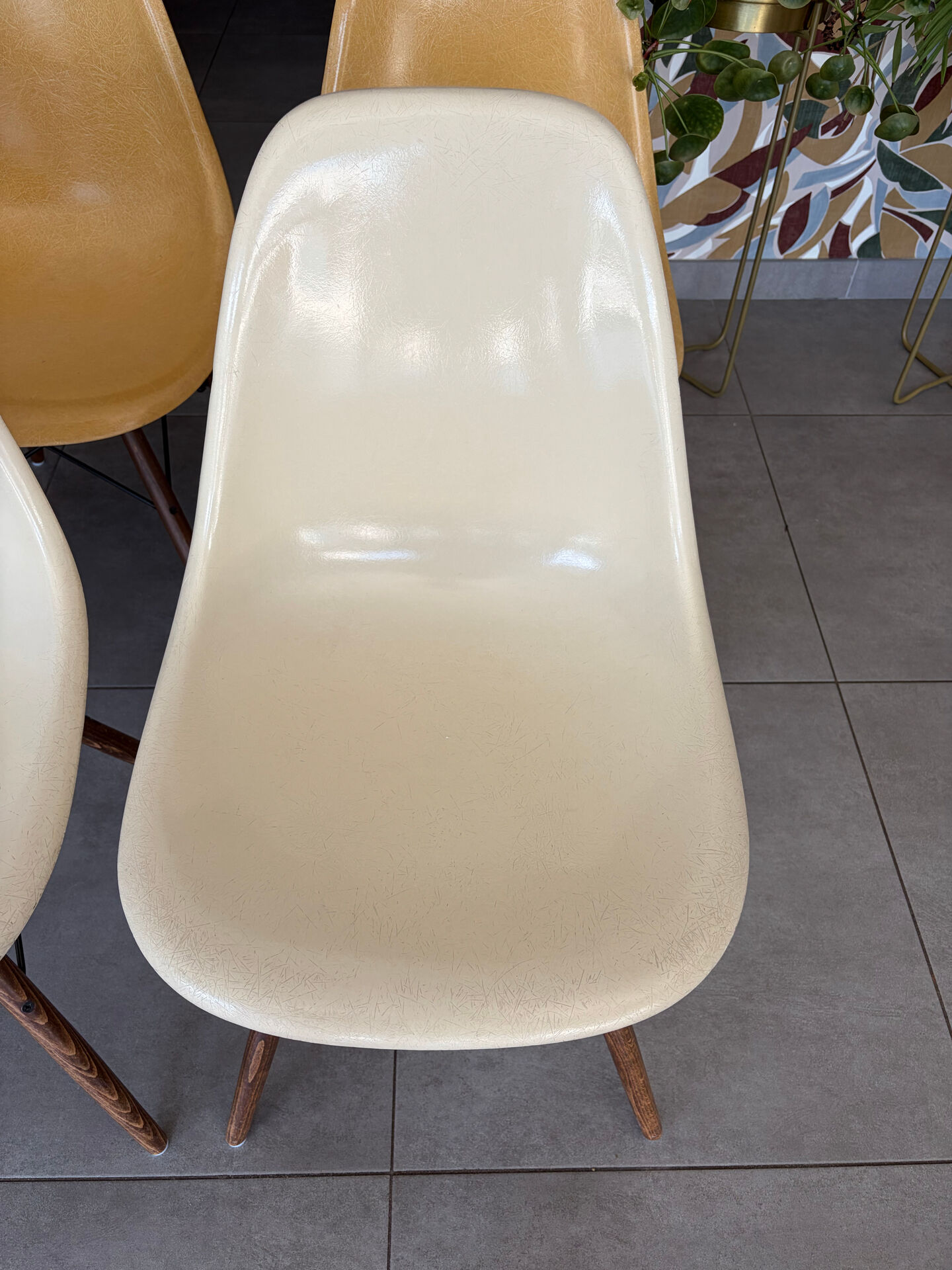Ecru Eames chairs
