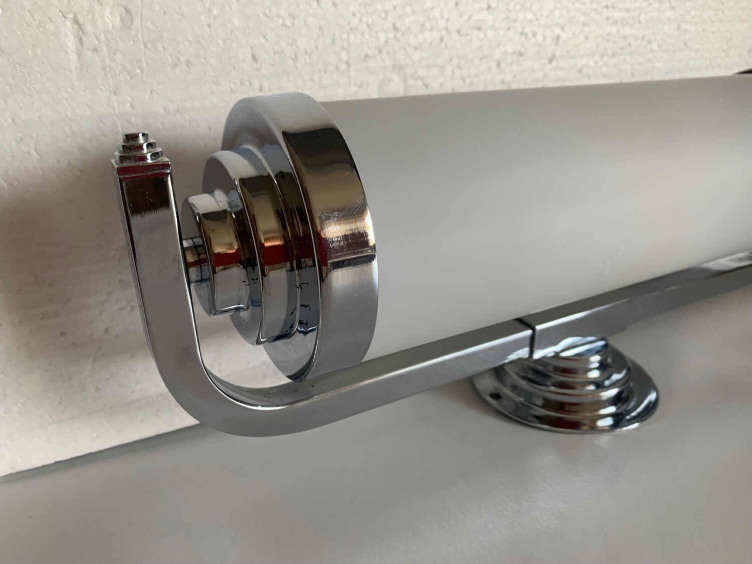 Vintage art deco wall lamp, tube style, horizontal or vertical