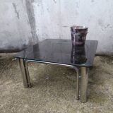 Vintage chrome coffee table