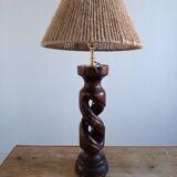 Turned wood lamp 1950
