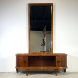 Wardrobe mirror with base cabinet in art deco style