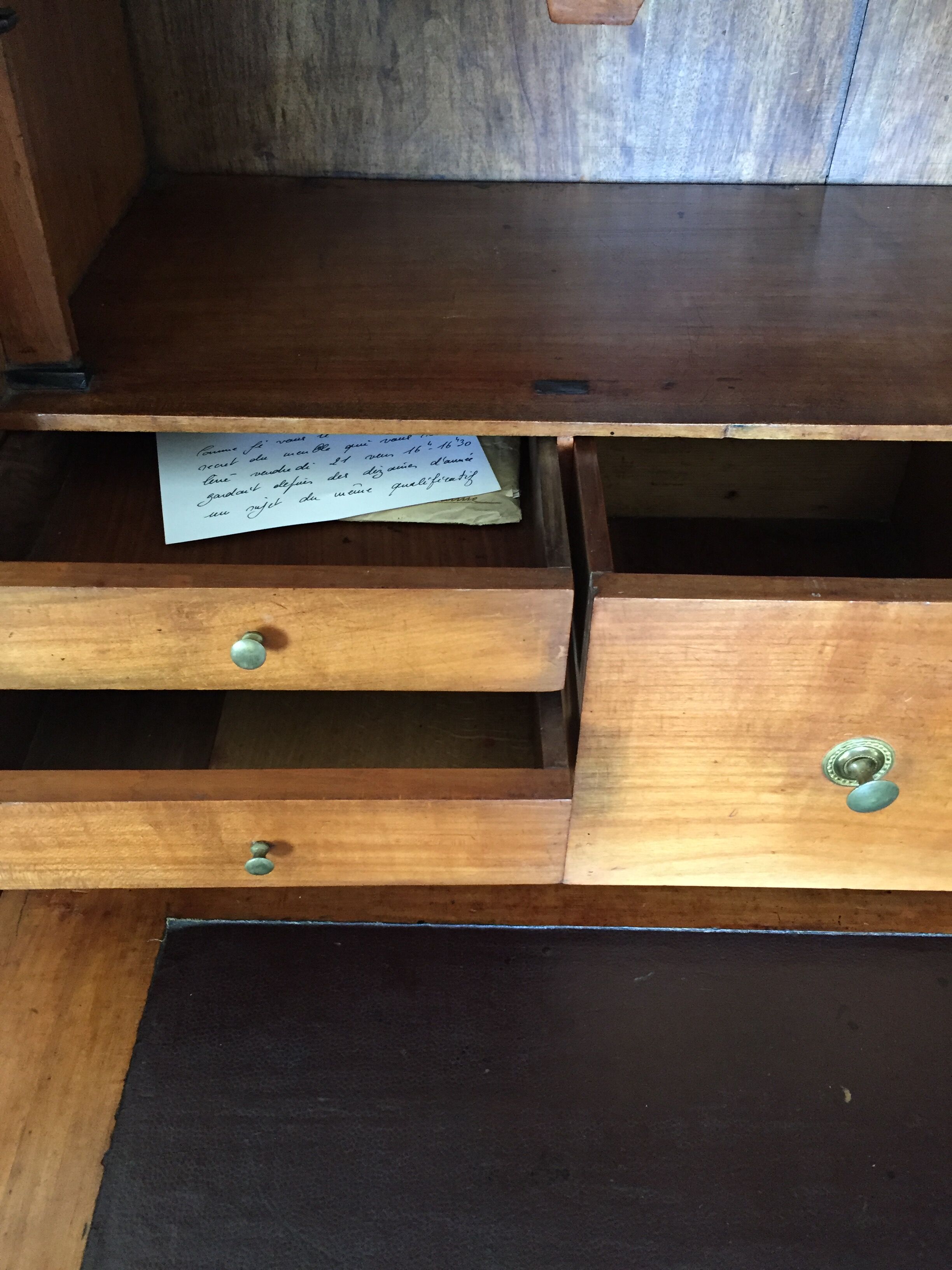 Napoleon III period secretary for wood and marble
