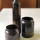 Ensemble de pots noirs poterie vintage 70’s