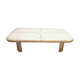 Coffee table in mosaic travertine and brass 70
