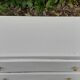 Commode 3 tiroirs pieds compas année 50 vintage blanc