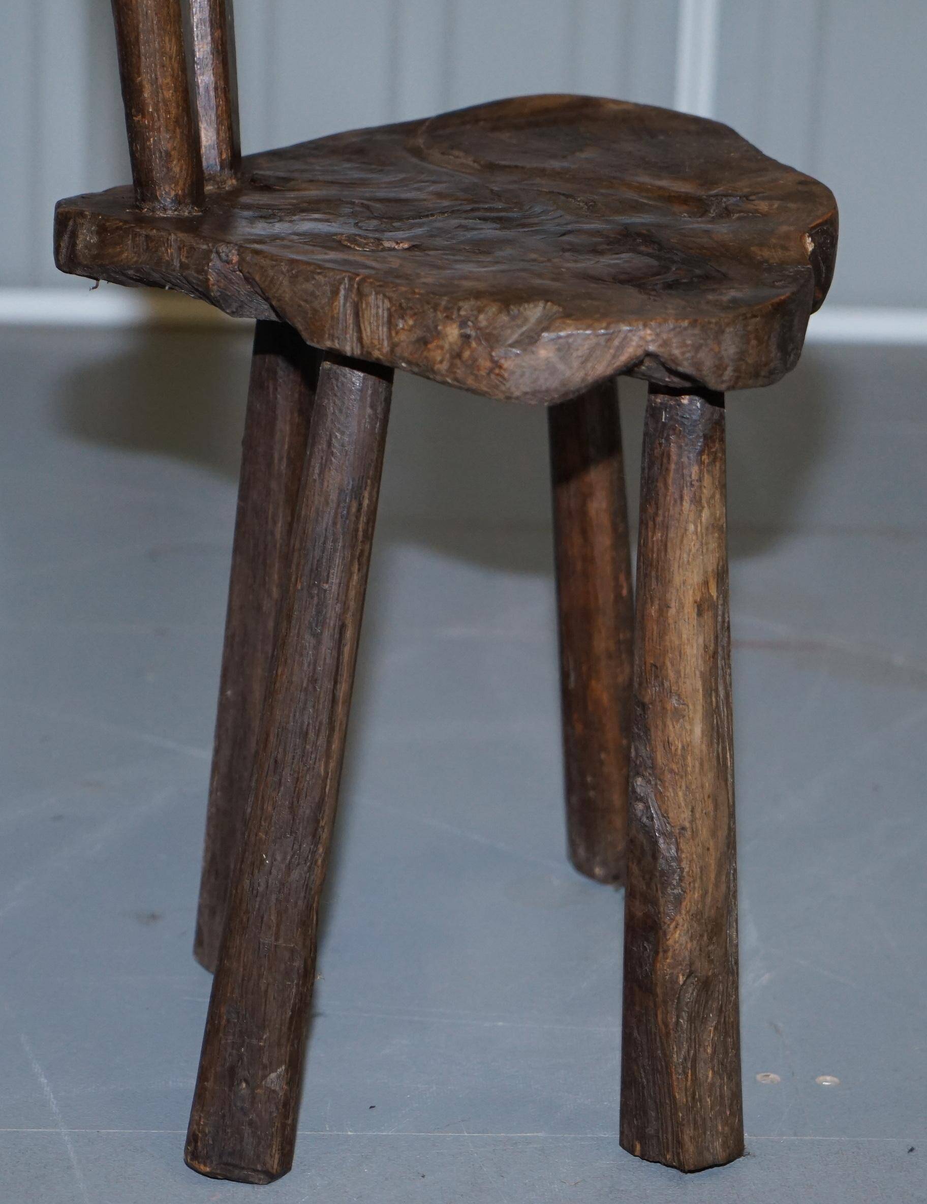 French nursing chair hand-carved in chestnut around 1760