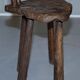 French nursing chair hand-carved in chestnut around 1760