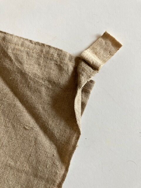 Pair of cloths in raw linen bise fabric XXL
