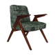 Scandinavian armchair moher green melange space age design