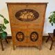 Wooden drop-leaf secretary in Louis XV style – Floral decoration