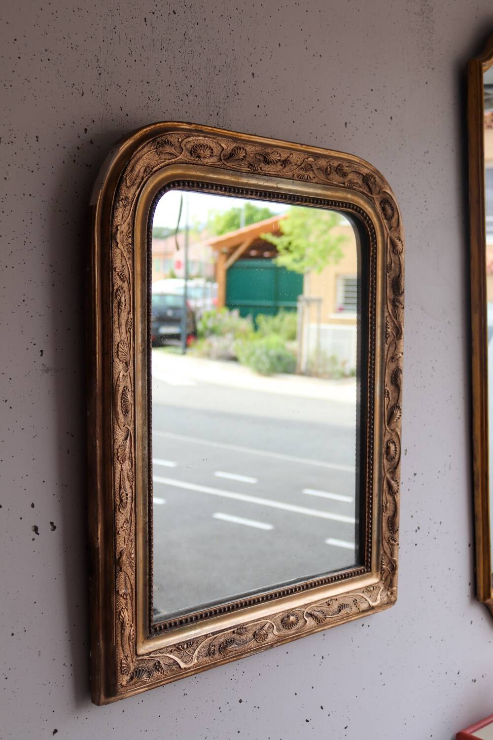 Antique gilded Louis Philippe mirror
