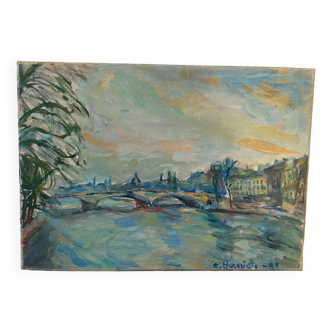 Parisian landscape signed Hanioti