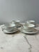 Set of 4 porcelain cups and saucers F. Chauvigny