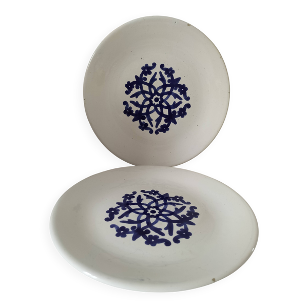 Duo d’assiettes anciennes Kharraz Nabeul années 20-40
