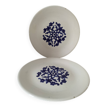 Duo d’assiettes anciennes Kharraz Nabeul années 20-40
