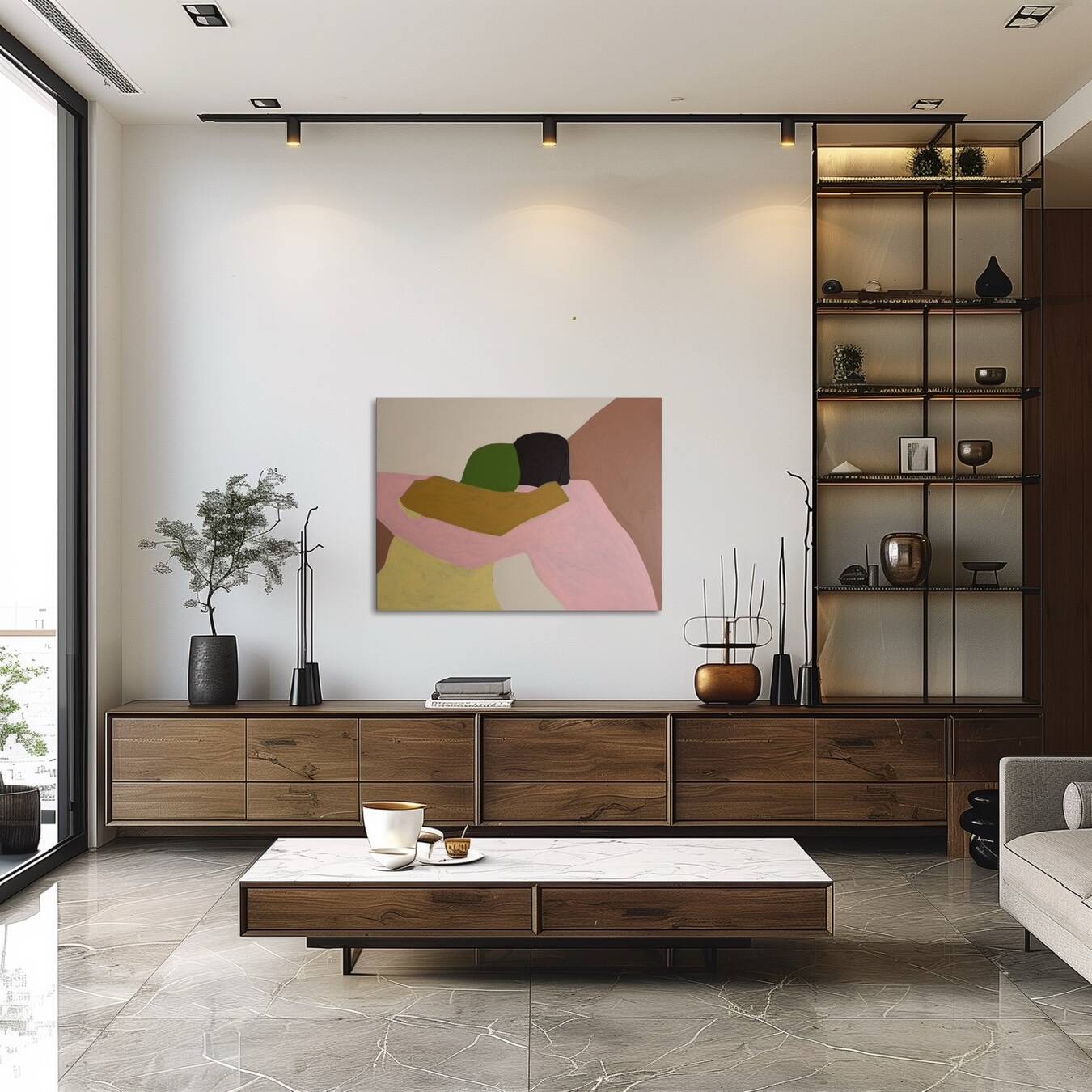 Painting on stretched canvas 80x60cm "in your arms" by bodasca