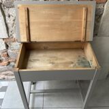 Old renovated ash gray lectern