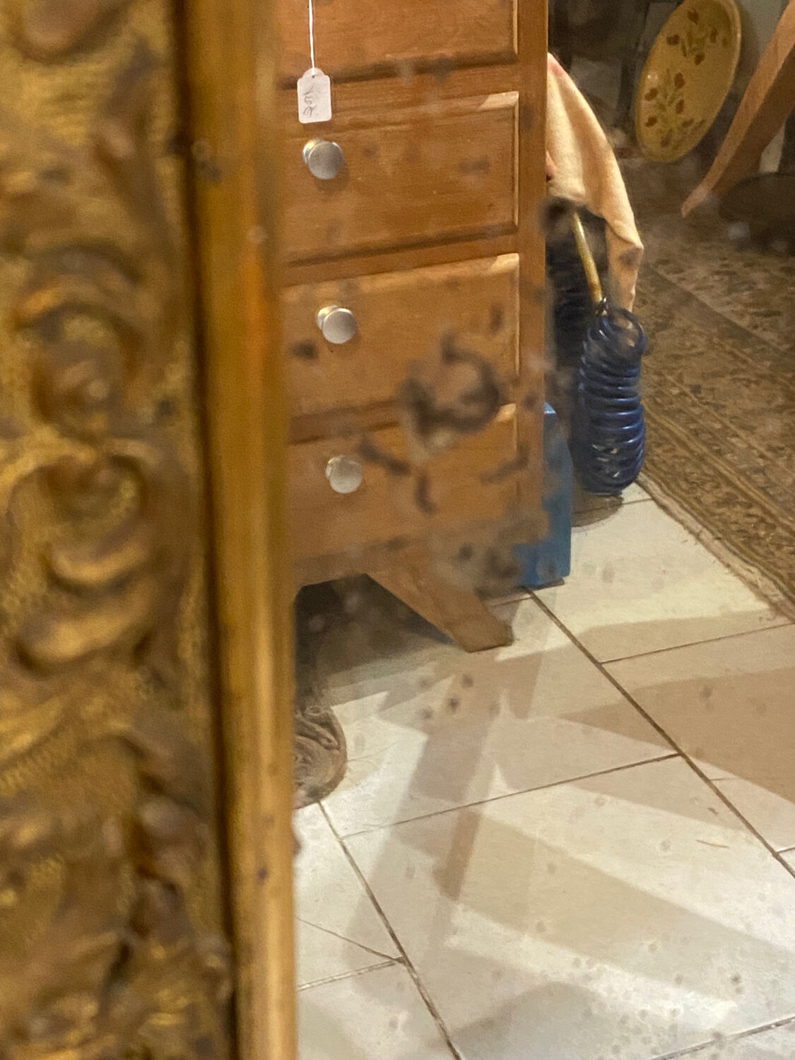 Large mirror Louis XVI old gold 87x142cm