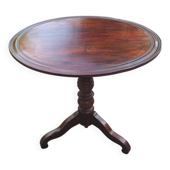 tilting top side table, solid wood, tripod base, late 19th century