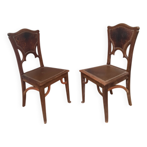 paire  de chaise art - nouveau