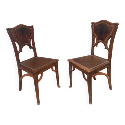 Paire  de chaise Art Nouveau