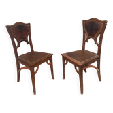 Paire  de chaise Art Nouveau
