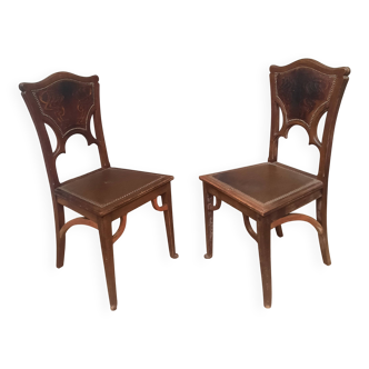 Pair of Art Nouveau chairs