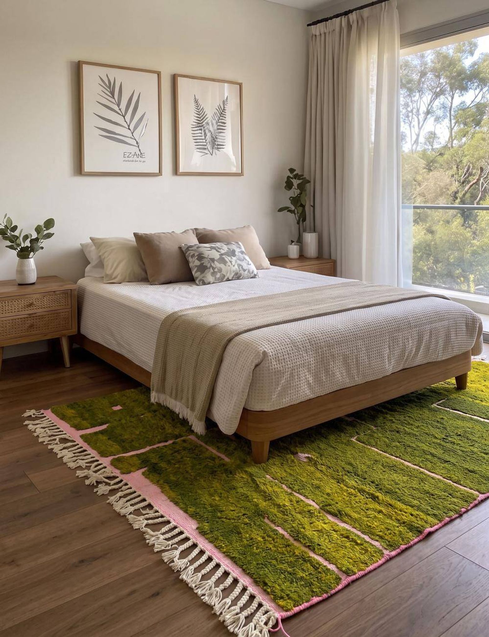 Contemporary Green Carpet - 310 x 250 cm